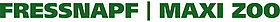 Fressnapf / Maxi Zoo Logo: Grüner Schriftzug auf weißem Hintegrund